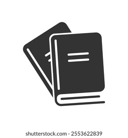 Books icon isolated vector illustration on white background.