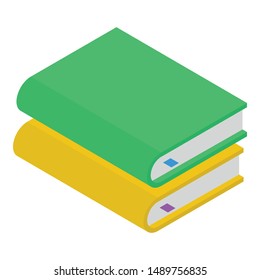 Books icon in isometric design.