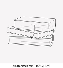 Books icon line element. Vector illustration of books icon line isolated on clean background for your web mobile app logo design.