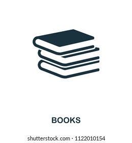 Books icon. Line style icon design. UI. Illustration of books icon. Pictogram isolated on white. Ready to use in web design, apps, software, print.
