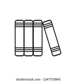 Books icon. Line style. Vector.