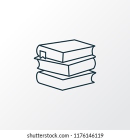 Books icon line symbol. Premium quality isolated textbook element in trendy style.