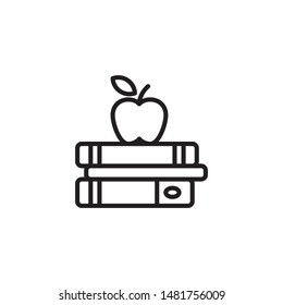 Books icon line vector. Education, school and university elements for logo, websites, web design and mobile app.