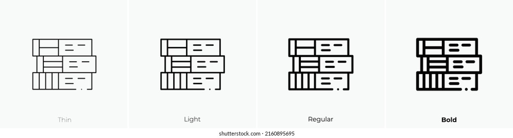 books icon. Linear style sign isolated on white background. Vector illustration.