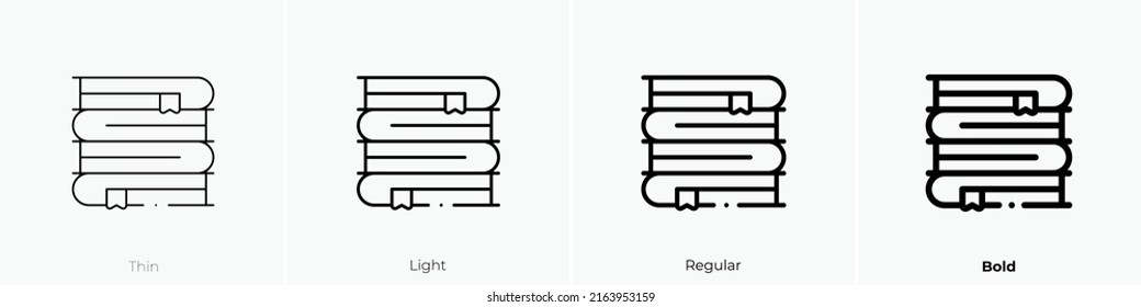 books icon. Linear style sign isolated on white background. Vector illustration.