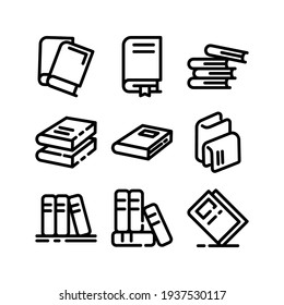 books icon or logo isolated sign symbol vector illustration - Collection of high quality black style vector icons
