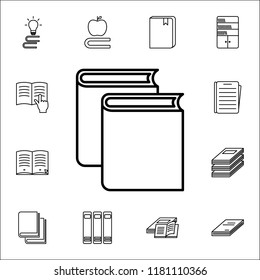 books icon. Books and magazines icons universal set for web and mobile on white background