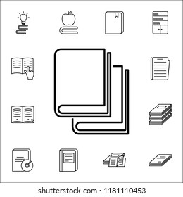 books icon. Books and magazines icons universal set for web and mobile on white background