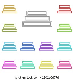 books icon in multi color. Simple outline vector of education set for UI and UX, website or mobile application