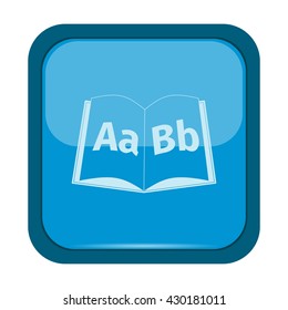 Books icon on a blue button
