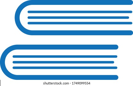 Icono de libros sobre fondo blanco 