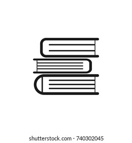 Books icon on white background