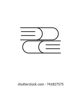 Books icon on white background