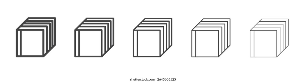 Books icon outline ilustration vector symbol