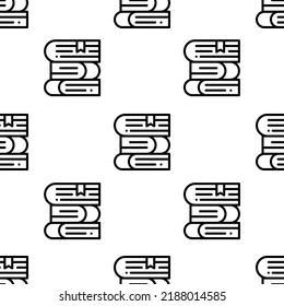 books icon pattern. Seamless books pattern on white background.