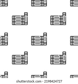 books icon pattern. Seamless books pattern on white background.