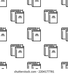 books icon pattern. Seamless books pattern on white background.