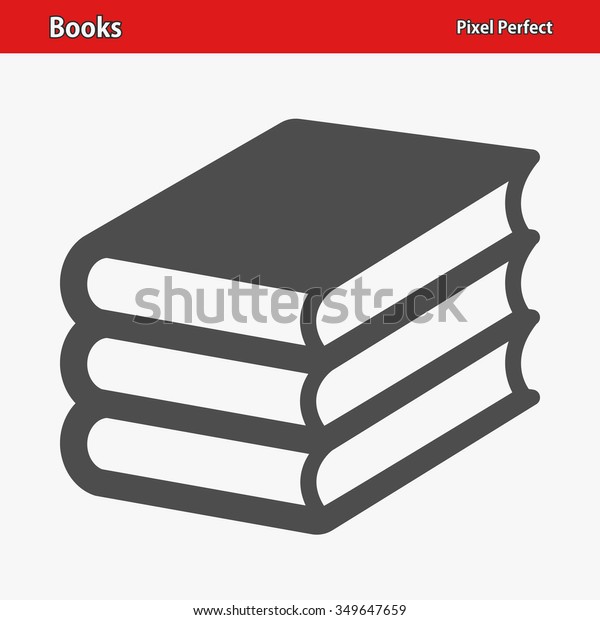 Books Icon Professional Pixel Perfect Icons Stock Vector Royalty Free