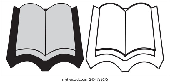 Books Icon set, logo isolated on white background