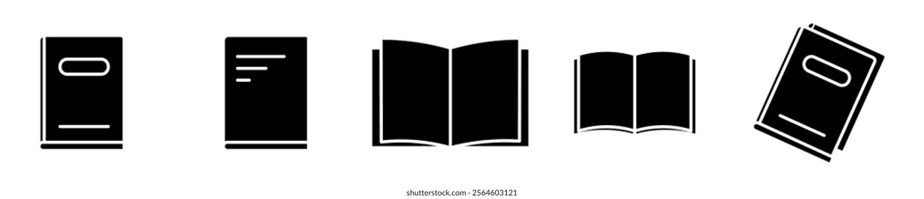 Books icon set. open books icon vector. Books icons set isolated on transparent background.