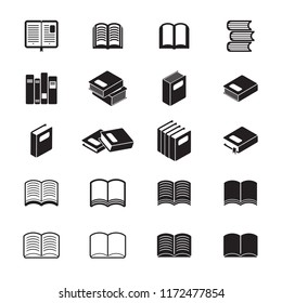 Books icon set. Vector.