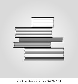 Books icon sign solid
