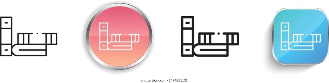books icon. Thin Linear, Regular and Button Style Design Isolated On White Background