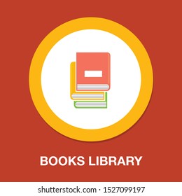 books icon, vector education books - books library, education icon