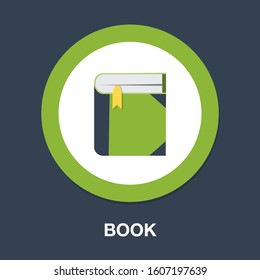 books icon, vector education books - books library, education icon