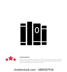 icono de libros. Ilustración del vector EPS 10.