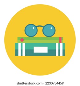 books icon vector image on yellow background