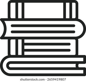 Bücher Symbol, Vektorbild. Geeignet für mobile Apps, Web-Apps und Printmedien.