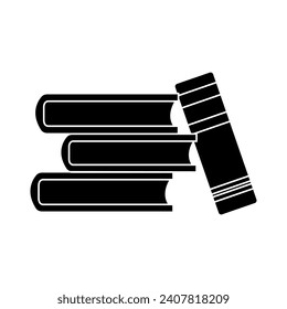 Books icon vector. Library illustration sign. Archive symbol. Textbooks logo.