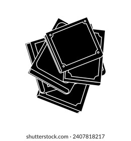 Vector de icono de libros. Signo de ilustración de biblioteca. Símbolo de archivo. Logo de los libros de texto.