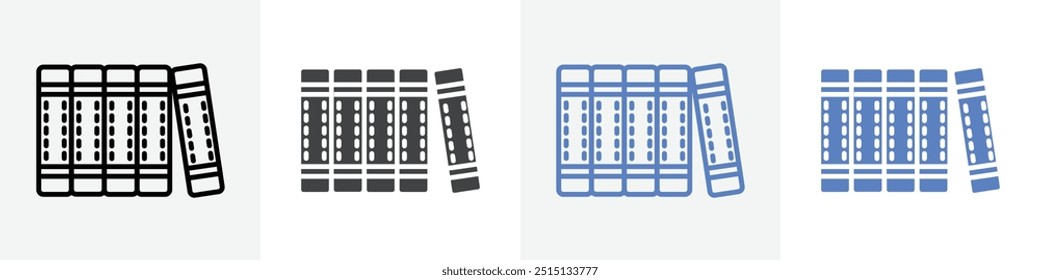 books icon vector set use for web ui or app