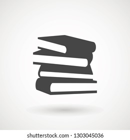 Books icon vector, solid illustration, pictogram isolated on white. High quality pictograms of read. Modern style icons collection. Diary, book, library, pages, textbook, etc.
