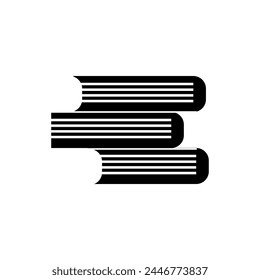 Bücher-Symbol Vektorgrafik. Bücher-Symbol flache Illustration auf weißem Hintergrund..eps