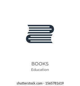 Books icon vector. Trendy flat books icon from education collection isolated on white background. Vector illustration can be used for web and mobile graphic design, logo, eps10