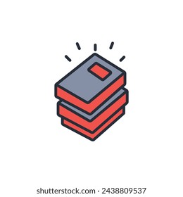 books icon. vector.Editable stroke.linear style sign for use web design,logo.Symbol illustration.