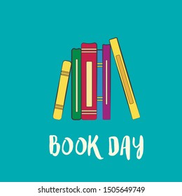 Books icon. Website page and mobile app design. Set in flat design style, reading, education or bookstore concept. Vector illustration