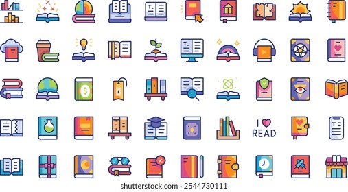 Books icons High-Quality Vector Icons Collection with Editable Stroke. Ideal for Professional and Creative Projects.