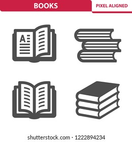 Books Icons. Professional, pixel perfect icons, EPS 10 format.