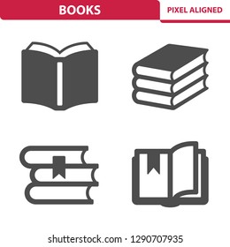 Books Icons. Professional, pixel perfect icons, EPS 10 format.