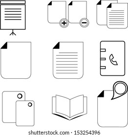 books icons set