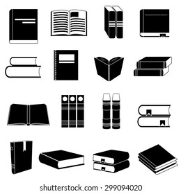 Books icons set