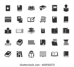 conjunto de iconos de libros