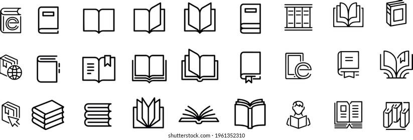 Books Icons Set vector design 