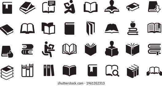 Books Icons Set vector design 