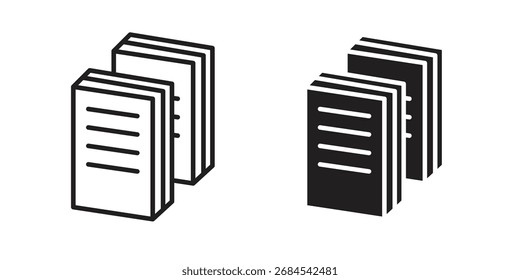 Conjunto de Vectores simples de los iconos de los libros. conjunto de símbolos de la muestra del logotipo