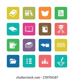 books icons universal set for web and mobile